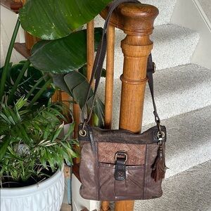 The Sak Genuine Leather Crossbody Bag Beautiful Brown